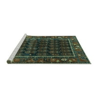 Tradicionalni pravokutni perzijski tepisi u tirkizno plavoj boji koji se mogu prati u perilici, tvrtke A. M.,