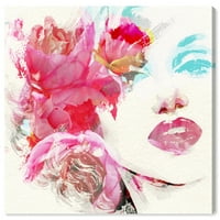 Punway Avenue Fashion i Glam Wall Art Canvas Otistavlja portreti 'Kino Queen' - ružičasta, bijela