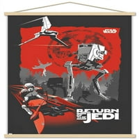 Zidni plakat Ratovi zvijezda: povratak Jedi vojnika izviđača u drvenom magnetskom okviru, 22.375 34