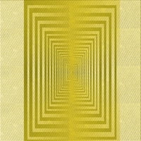 Ahgly Company Unutarnji kvadratni uzorak podebljanih žutih prostirki, 5 'Trg