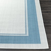 Umjetnički tkalci Marilla 6 '9' plave i bijele prostirke na otvorenom