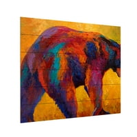 Zaštitni znak likovne umjetnosti dnevni obilasci crnog medvjeda drvena zidna umjetnost Marion Rose