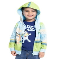 Bluey Toddler Boy Sublimirani zip up Hoodie i majica set, veličine 2T-5T