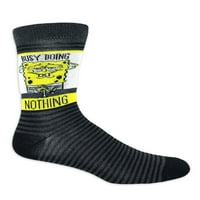 SpongeBob Squarepants, čarape za muške posade, 5-paket, veličina 6,5-12