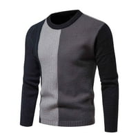 Miluxas plus džemper za muškarce jeseni i zimski džemper pulover donje pletene boje Blokira muški džemper na sezonskom