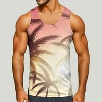Vedolay ljetni vrhovi za muški gumb bez rukava dolje košulje s pamučnim plaži tenk majice obična prsluka ljetna