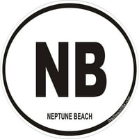 Neptun Beach Florida Oval naljepnica