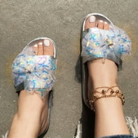 Ženske tobogane sandale ravne ljetne sandale za žene zvijezde šljokice Slipne na sandalama Slijske cipele za žene