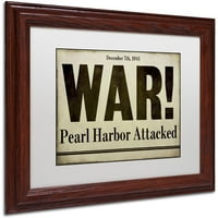 Zaštitni znak likovna umjetnost Pearl Harbor Canvas Art by Color Bakery White Matte, drveni okvir