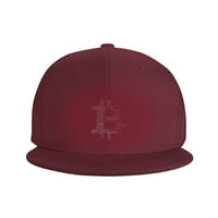 Cool Muška i ženska Hip Hop kapa s logotipom, Podesiva bejzbolska kapa s ravnim vizirom, tamnocrvena