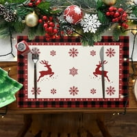 Božićna salveta unutarnja prostirka od tkanine za prostirke za blagovaonski stol reverzibilna tkanina otporna