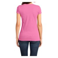 MAFOOSE WOMENS JUNIORS V-Neck Pamučna majica True Pink 2x-veliki