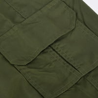Teretne hlače za Žene, Ležerne široke ravne hlače visokog struka, široke hlače s džepovima na kopčanje, elastične