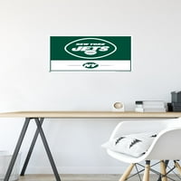 Njujorški Jets - plakat s logotipom na zidu, 14.725 22.375