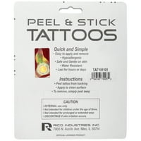 Rico jsu? Peel & Stick Tattoos Cardied Pack