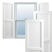 Ekena Millwork 12 W 32 H TRUE FIT PVC DVE PANE CHEVRON MODERN STILE SICKENT FIKSENI BILO TREBA, NEPOTREBENI