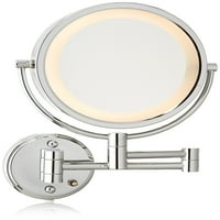 Zidno ogledalo za šminkanje s pozadinskim osvjetljenjem, uvećanje, Kromirano