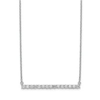 Dijamantna ogrlica od pravog bijelog zlata od 14 karata; kopča od jastoga; za odrasle i tinejdžere; za žene i