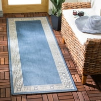 Jurnjava za dvorištem tradicionalni tepih za unutarnju i vanjsku upotrebu, 6'7 6'7 kvadratna, Crna kava
