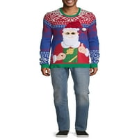 Vrijeme odmora muški Djed Božićnjak džep ružni božićni džemper