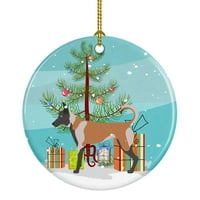 Božićni keramički ukras 98461 Belgijski Malinois, Višebojni