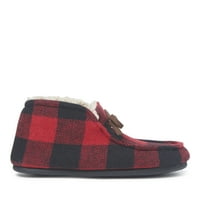 Dearfoams Kids Plaid ili Twill Bootie s kravate papučama