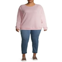 Terra & Sky Womens plus size Fleece Atleisure Twimshirt