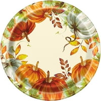 Akvarelne bundeve jesen ploče za večeru na papiru, 10.25in, 24ct