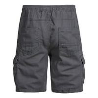 HWMODOU muške teretne hlače Čvrsta boja plus veličina s džepovima proljetna ljetna muška odjeća hlače za muškarce