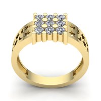 Originalni 2CT okrugli rezani dijamantni muški zaručnički prsten zaručnički prsten Čvrsta 10k ruža, bijelo ili