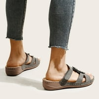 Miayilima sive sandale Žene debele ženske cipele klinovi prozračne ljetne sandale Leisure soled ženske sandale