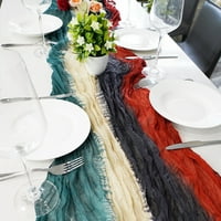 Stolni trkač kravata boja Soft Touch poliester poliester boemski stil cheesecloth tablecloth dekor za vjenčanje