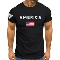 Muške majice s printom Dana neovisnosti za slobodno vrijeme i sport udobne prozračne majice s okruglim vratom