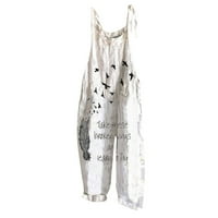 Floleo Ženski kombinezon za kombinezon ljetna jesen ženski etnički stil Print hladno rame suspendiranja Cami hlače