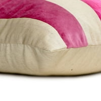 Dekorativni ružičasti jastuci 22 22, baršunasti jastuci blokirani u boji za kauč, Moderni prugasti stil-baršunasta