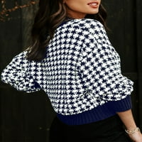 Eytino kardigan džemperi za žene v gumb za vrat dolje dugi rukavi pleteni kardigans džemper vrhovi