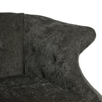 Lokalni Taft kauč od tkanine od breze, tamno ugljen, tamno smeđa