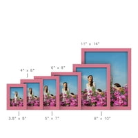 Moderni okvir za fotografije od prirodnog drveta u svijetlo ružičastoj boji