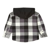 Wonder Nation Boys Flanel Hoodie, veličine 4- & Plus