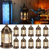 Mini svijeća Ramazan Lantern Mubarak LED Lantern Eid Mubarak mjesec Starlights Marokanski stil privjesak Lantern