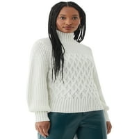 Scoop ženski kabelski pleteni džemper