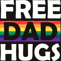 Besplatni tata zagrljaj dugine lgbt ponos očevi dan poklon muški ugljen heather siva grafička majica - dizajn