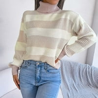 Gubotare ženski pulover džemperi ženski džemperi s dugim rukavima vrhovi kabel pleteni džemper labavi džemper