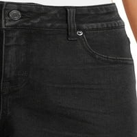 Ženske kratke hlače srednjeg rasta s dvostrukim namotanim manžetnama