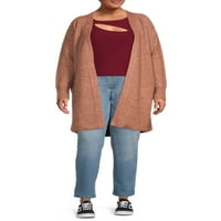 Terra & Sky Women's Plus Veličina Duster Cardigan džempera, srednja težina