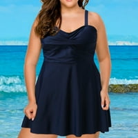 Plus size Ženski kupaći kostim, Ženski kupaći kostim, dva plus size Tankini kupaći kostim, haljina za plivanje