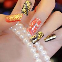 Opvise list naljepnice za nokte za nokte utisnute DIY 3D dekoracijski cvjetni naljepnice