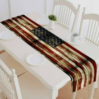 Closeup američke ploče zastava pamuka i posteljina trkač kuhinja kuhinja za blagovaonicu Veličina