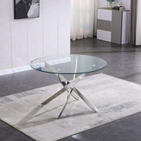 Artisan Design okrugli stol za blagovaonicu, bistri srebro