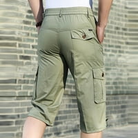 Muške teretne hlače do koljena s kratkim elastičnim pojasom, obične rastezljive Ležerne kratke hlače, sportske